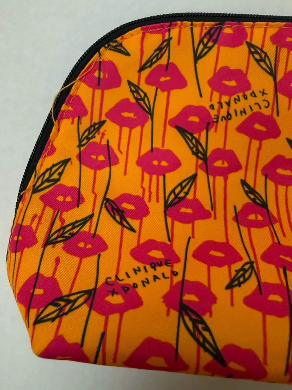 Clinique X Donald Robertson Collaboration Cosmetic Makeup Bag